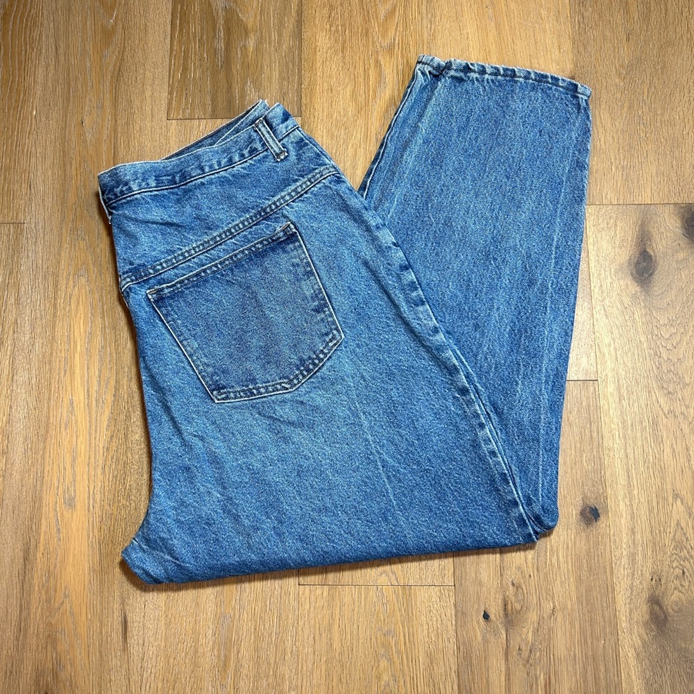 Women’s vintage mom jeans, high waisted straight leg 90s size 20 short/petite
